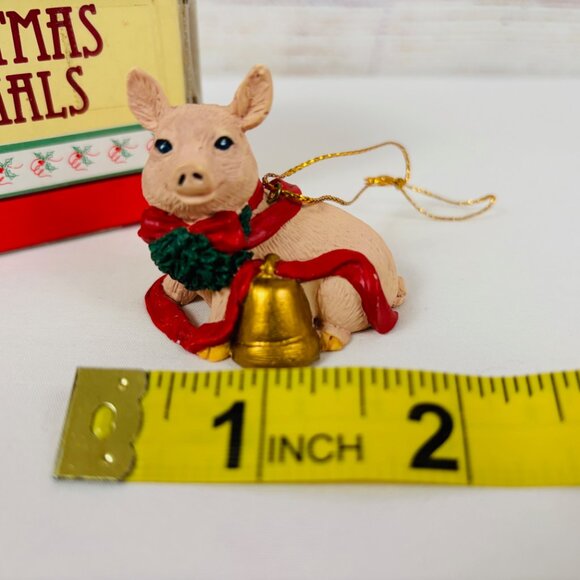 Silver Deer Tom Rubel Christmas Animals Pig Ornament - Picture 8 of 11